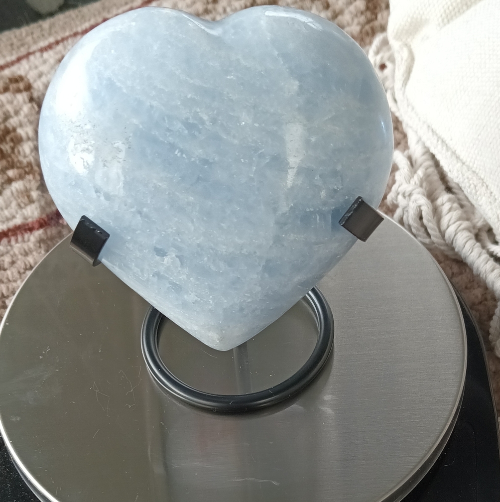 Glowing Blue Heart With Stand